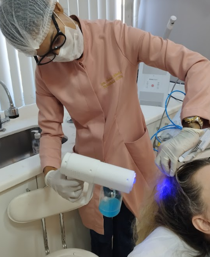 Procedimento capilar com nano nebulização
